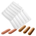 6-Cells Chocolate Eclair Dessert Bakeware Long Strip Puffs Baking Mold Finger Shaped Puff Pastry Mold Kitchen Silicone Bakeware.