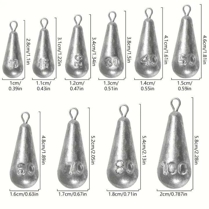 Fishing%20Weights%20Sinkers,%2010%20Sizes%20Teardrop-Shaped%20Fishing%20Lead%20Sinkers,%20Bass%20Casting%20Drop%20Shot%20Weights%20for%20Saltwater%20Freshwater%20-%20Image%202