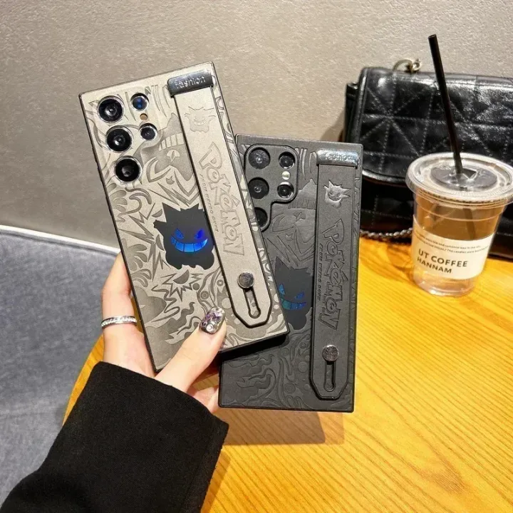 Japan%20Anime%20Pocket%20Monsters%20Pok%C3%A9mon%20Gengar%20Wrist%20Strap%20Holder%20Phone%20Case%20For%20Samsung%20Galaxy%20S%2024%20%2023%2022%20Ultra%20Puls%20Leather%20Cover%20-%20Image%203