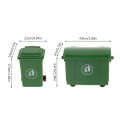 1Set 1:12 Dollhouse Miniature Trash Can Toy Mini Sanitation Trash Cans Model Simulation Garbage Curbside Trash Bin Kid Toys .