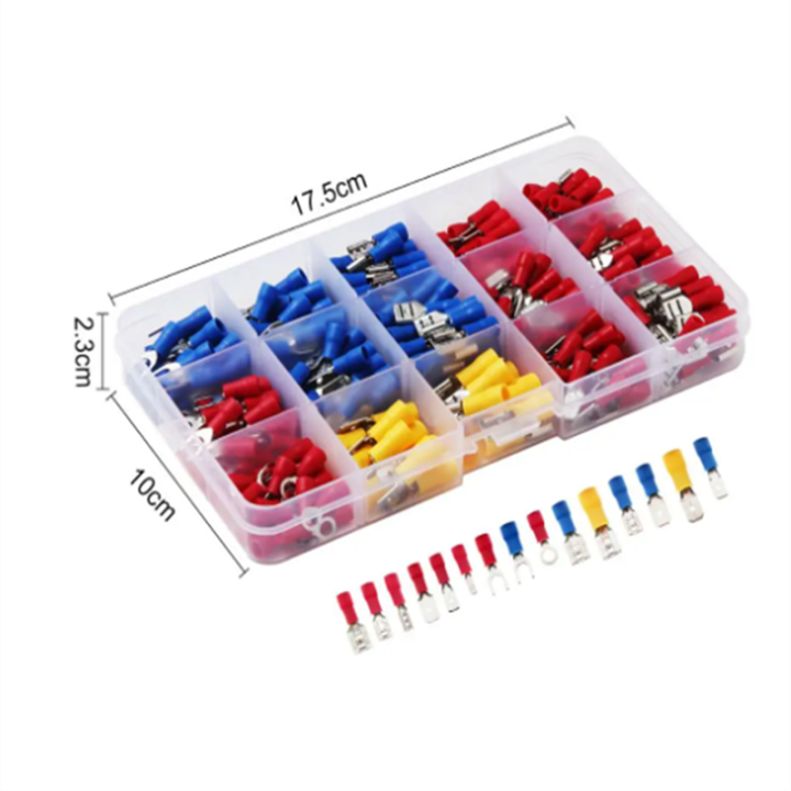 New%20Insulated%20Cable%20Connector%20Electrical%20Wire%20Crimp%20Spade%20Butt%20Ring%20Fork%20Set%20Ring%20Lugs%20Rolled%20Terminals%20Assorted%20Kit%20-%20Image%203