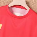 2025 Youth and Children Red and Green Splicing Color No. 7 Legend Quick-drying Sports Football Suit Set.