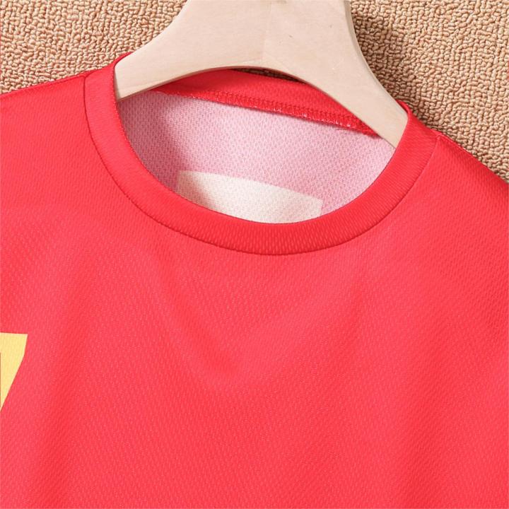 2025%20Youth%20and%20Children%20Red%20and%20Green%20Splicing%20Color%20No.%207%20Legend%20Quick-drying%20Sports%20Football%20Suit%20Set%20-%20Image%203