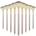 1/3/5/9Pcs Slim Soft Facial Fan Brush,Makeup Cosmetic Multi Use,Mask Brush Makeup Brush Tool Set.