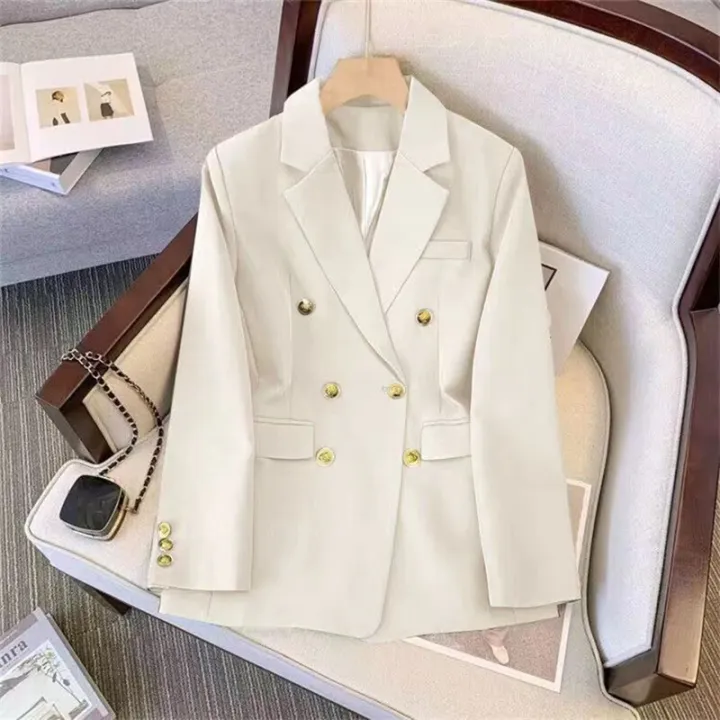 Smvp%202024%20Autumn%20Winter%20New%20Office%20Elegant%20Temperament%20Metal%20Buttons%20Coat%20Ladies%20Vintage%20Double-breasted%20Black%20Outerwear%20Women%20-%20Image%207