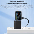 10 in 1 USB Type-C Voltmeter Ammeter Capacity Tester DC 4.5~36V 0-8A Multiple Fast Charging Protocols Automatic Detection pen gpt. 