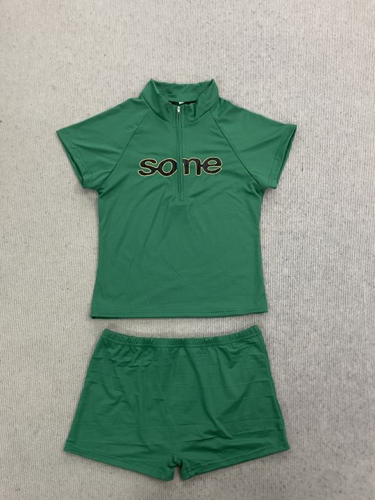 %20Street%20Contrasting%20Short%20Sleeve%20Zipper%20Top%20European%20American%20Spicy%20Girl%20Women's%20Tight%20Fitting%20Sports%20Shaping%20Shorts%20Set%20-%20Image%207