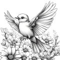 PLANTS & BIRDS Coloring Book 26 Pages Original Design For Children Adult Picture Book Kill Time Graffiti Painting Drawing. 