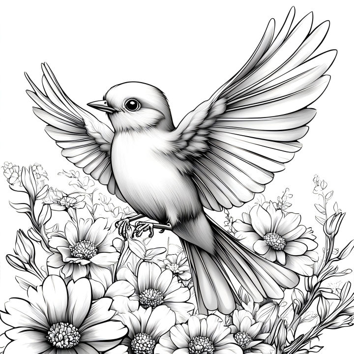 PLANTS%20&%20BIRDS%20Coloring%20Book%2026%20Pages%20Original%20Design%20For%20Children%20Adult%20Picture%20Book%20Kill%20Time%20Graffiti%20Painting%20Drawing%20-%20Image%205