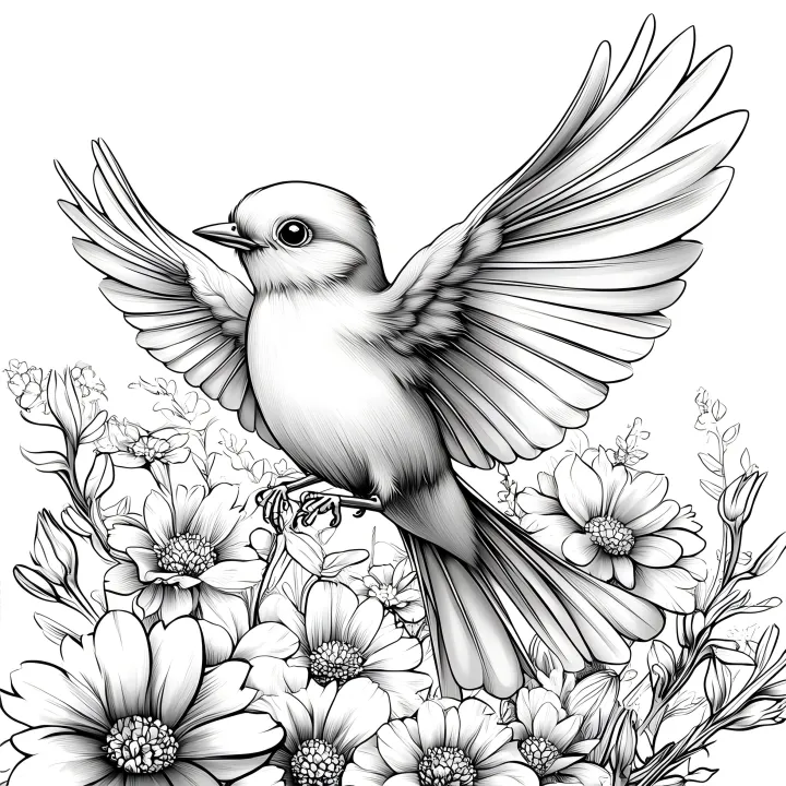 PLANTS%20&%20BIRDS%20Coloring%20Book%2026%20Pages%20Original%20Design%20For%20Children%20Adult%20Picture%20Book%20Kill%20Time%20Graffiti%20Painting%20Drawing%20-%20Image%205