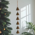 Handmade Metal Wind Chime - Classic Rustic Iron Bell with Decorative Chain, Suitable for Courtyards, Gardens, and Walls. 