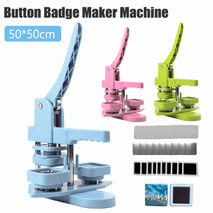 50x50mm Square Badge Maker Machine Rotary For DIY Making Refrigerator ...