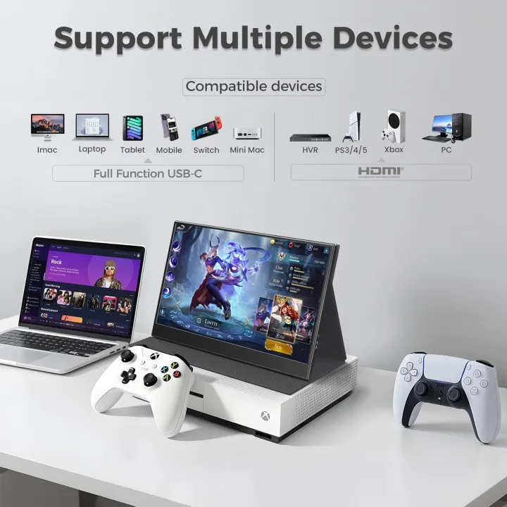 13.3%20Inch%20Portable%20Screen%20Extend%20Secondary%20Monitor%20for%20Switch%20PS4/5%20Laptop%201920x1200P%20Business%20Travel%20External%20Monitor%20Display%20-%20Image%205
