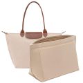 Felt Insert Bag Fits For Longchamp Handbag Liner Bag Felt Cloth Makeup Bag Support Travel Portable Insert Purse Organizer.