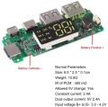 Digital Display Dual USB 5V 2.4A Power Bank Module | Type-C/Micro Input 18650 Lithium Battery Charger Board | Boost Converter with LED Screen. 