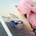 Green Enamel Leaf Ring Adjustable Oil Drop Open Ring Women's Ring for Ladies Personality Daily Holiday Party Jewelry Accessories. 