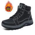 Men Boots Winter Outdoor Walking Mountaineering Shoes Casual Warm Black Ankle Boots Yellow Sneakers Warm Fur Snow Boot. 