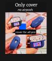 A9 Pro Airpods Silicone Case With Keychain  Shockproof Cover Available in Different Colours. 