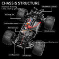 KF18 1:14 4WD RC Car Off-Road Racing High Speed Brushless Motor 2.4G Remote Control Cars Truck 75km/H Truck With LED Light Toy. 