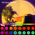 1pc Vibrant Sunset Projection Light - 16-Color Spectrum, USB Remote Control, Dynamic Color Changing LED Light - Creates Warm Hom. 