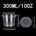 50PCS Disposable Clear Plastic Pudding Cups with Lids Tiramisu Dessert Cupsfor Baking Party Supplies Jelly Yogurt Container.