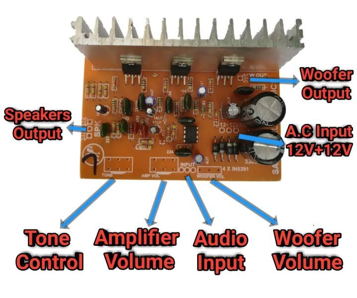 TDA2030 2.1 audio amplifier board