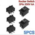 Pack of 5  ON/ OFF  KCD4 Toggle Buttons Switch For DC and DC. 