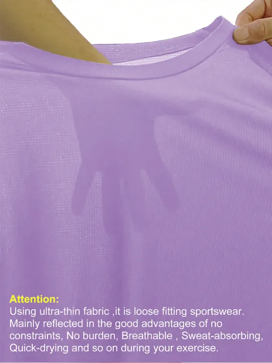 Women's%20Solid%20Color%20Ultralight%20Quick%20Dry%20Sport%20T-Shirt,Breathable%20Lightweight%20%20,Running%20Gym%20Compression%20Shirt%20-%20Image%204