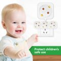 Cableless 3-Fold Multiplug: Dual Schuko Wall Adapter Plug, 3680W Max Rated for 250V/16A Direct Connection. 