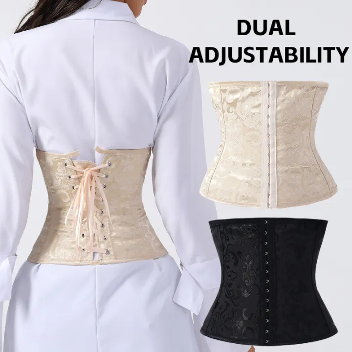 Women's%20Gothic%20Corset%20Waist%20Trainer%20Shaping%20Top%20with%203%20Hooks%20and%20Bust%20Support%20Slimming%20Bodysuit%20for%20Layering%20or%20Outerwear%20Sty%20-%20Image%202