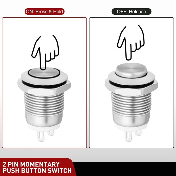 6PCS%2012mm%20Latching%20Push%20Button%20Switch%20Waterproof%20Button%20Switch%20On%20Off%203A%20250V%20AC%20Stainless%20Steel%20Switches%20-%20Image%202