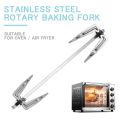 Rotating Grill Fork Barbecue Tool Oven Accessories Chicken Roasting Rack Stainless Steel Rustproof Air Fryer Fork Rotisserie.