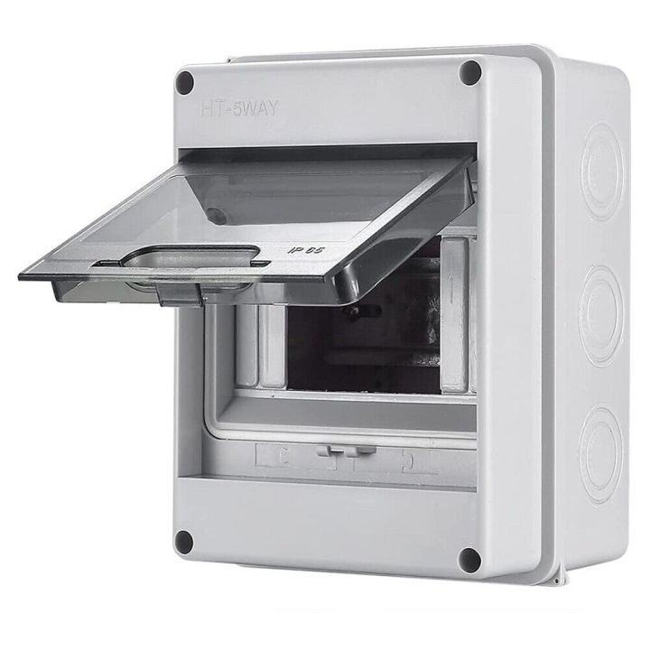 IP65%20Weatherproof%20%205%20Way%20Garage%20Caravan%20Campervan%20Consumer%20Unit%20Enclosure%2025A%2030mA%20RCD%20MCB%20Fuse%20Box%20-%20Image%203