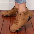 Khaki Women's Boots Trendy Comfortable Soft Soled High Top Boots Versatile Fashionable Commuting Motorcycle Women's Sneakers. 