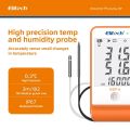 Elitech GSP-6 Digital Temperature And Humidity Data Logger Detachable Dual Probes -40℉ To 158℉ Max Accuracy Up To ±0.6℉ Audio Alarm Calibration Certificate Max/Min Value Display. 