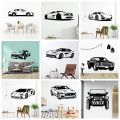 1pc Car Self Adhesive Vinyl Wallpaper Sticker For Living Room Decoration Sport Car Wall Decal Accessories Murals. 