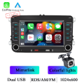 BQCC 2 Din 7“ MP5 Car Radio FM AM RDS Mirrorlink Carplay Android Auto Car Stereo For Volkswagen VW CC Passat B7 Polo Golf 5 6. 