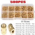 M2 M2.5 M3 M4 M5 M6 M8 M10 Brass Threaded Insert Nut Kit Hot Melt Heat Knurled Embed Injection Copper Insertnut for 3D Print. 