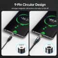 AUFU 540 Rotate 60W Fast Charging Magnetic USB Type C Cable For Macbook Xiaomi Samsung Micro Magnet Charger Phone Data Wire Cord.