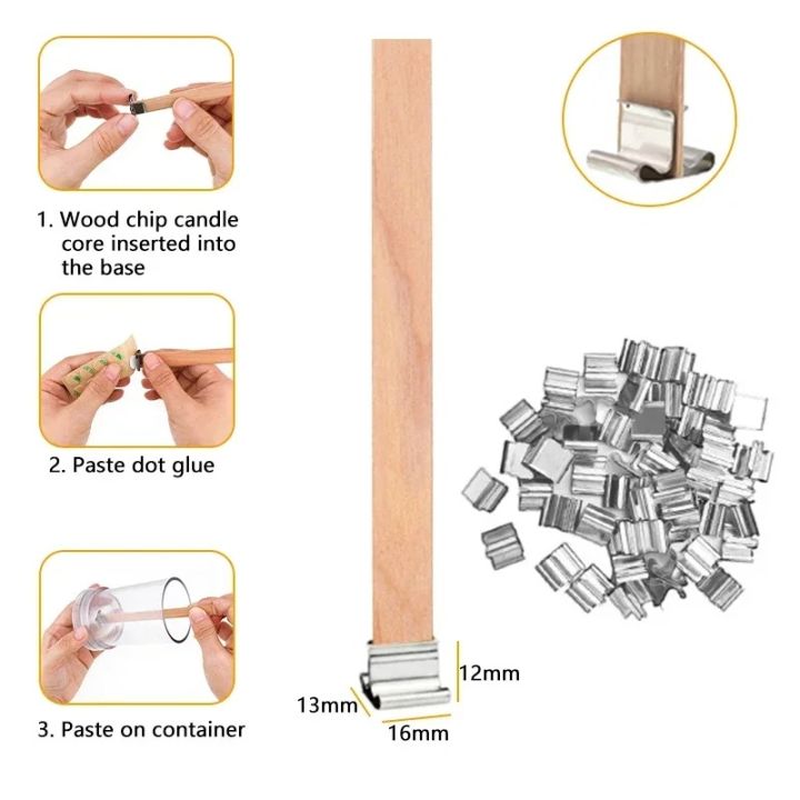 20pcs%20Wooden%20Candles%20Wick%20DIY%20Candle%20Making%20Kit%20Smokeless%20Candle%20Core%20with%20Clip%20Base%20Handmade%20Candle%20Wood%20Core%20Candlewick%20-%20Image%202