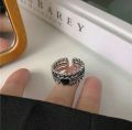 Beige Love Shape Ring for Women - Fine Wedding Jewelry Gift.