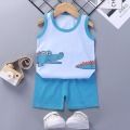 Children Sets Kids Clothes Boys Girls Vest Suit  Summer Children's Clothing baby Cotton T-Shirts Shorts Tank Top Sleeveless. 