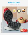 MINI Maker Waffle 4" Cooking Surface Non-Stick 350W. 