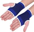1 Pair Glove Hand Sweat Size Protective Cover Women and Men Blue Absorb Knitting Free for Outdoor. 