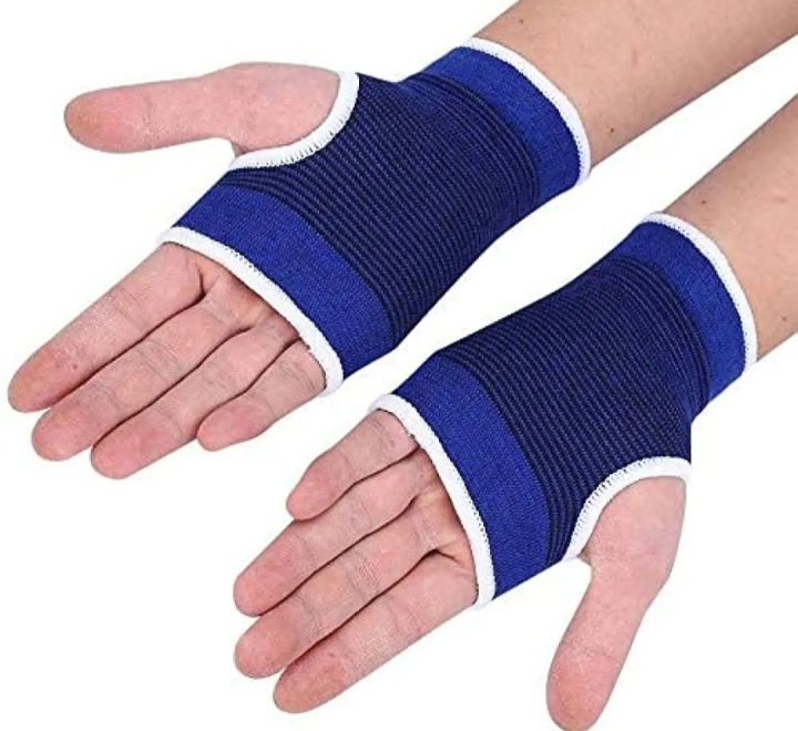 1 Pair Glove Hand Sweat Size Protective Cover Women and Men Blue Absorb Knitting Free for Outdoor