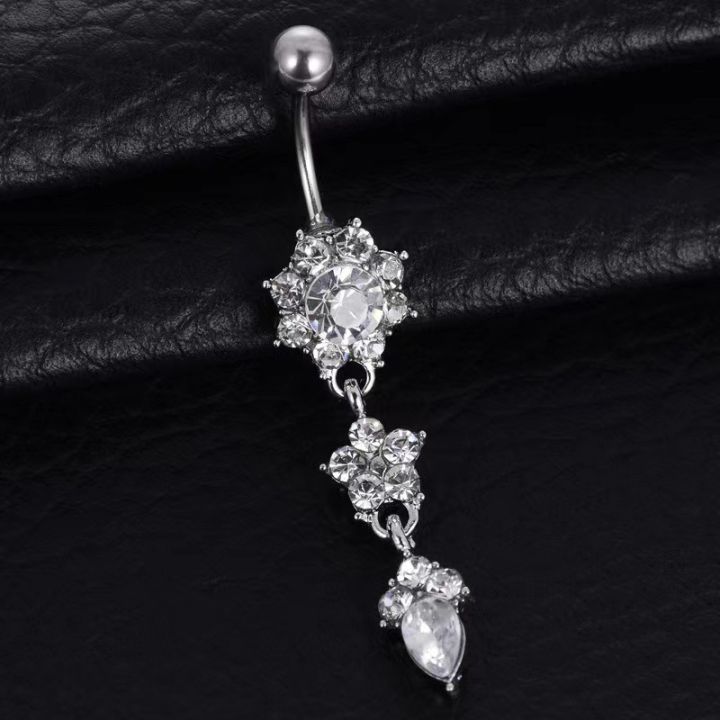 1Pc%20Stainless%20Steel%20Crystal%20Zircon%20Belly%20Button%20Rings,%20Piercing%20Women%20Navel%20Fashion%20Body%20Jewelries%20-%20Image%204