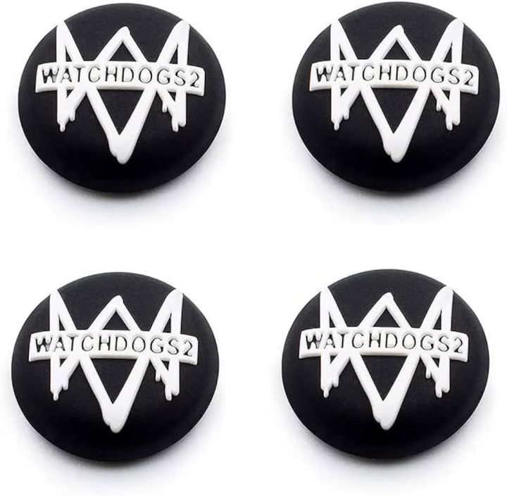 Watchdogs%204Pcs%20Silicone%20Analog%20Controller%20Joystick%20Thumb%20Stick%20Grip%20Cap%20Covers%20for%20PS2,PS3,PS4,PS5%20Xbox%20360,Xbox%20One,Nintendo%20Switch%20Analog%20Stick%20Caps%20Replacement%20-%20Image%202