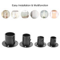 2Pcs Tube Support Closet Bar Stands Wardrobe Hanging Rail Rod Pole Socket End Support Bracket Flange Holders 19- 32mm Hardware.