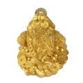 Resin Money Frog Decoration Golden Chinese Feng Shui Wealth Lucky Money Frog Coin Toad Home Desk Office Decoration. 