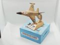 F-16 / F16 fighting falcon diecast plastic model Golden color miniature size 4 inches. 
